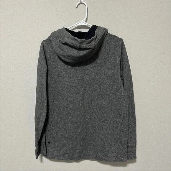 Lululemon Warm For Winter Hoodie Womens Size  6 Pullover Heathered Gray Black - Picture 2 of 9